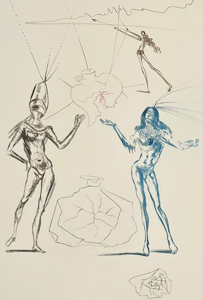 Salvador Dali The Lovers Condemned (Field 70-10J) 1970
