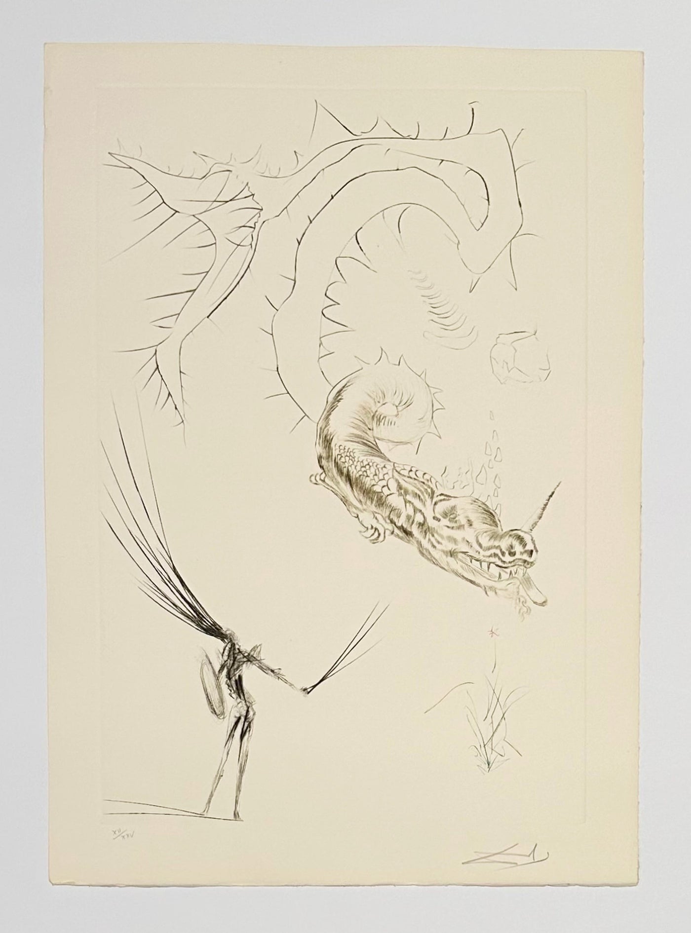 Salvador Dali Tristan and the Dragon (Field 70-10E) 1970