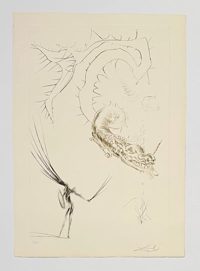 Salvador Dali Tristan and the Dragon (Field 70-10E) 1970