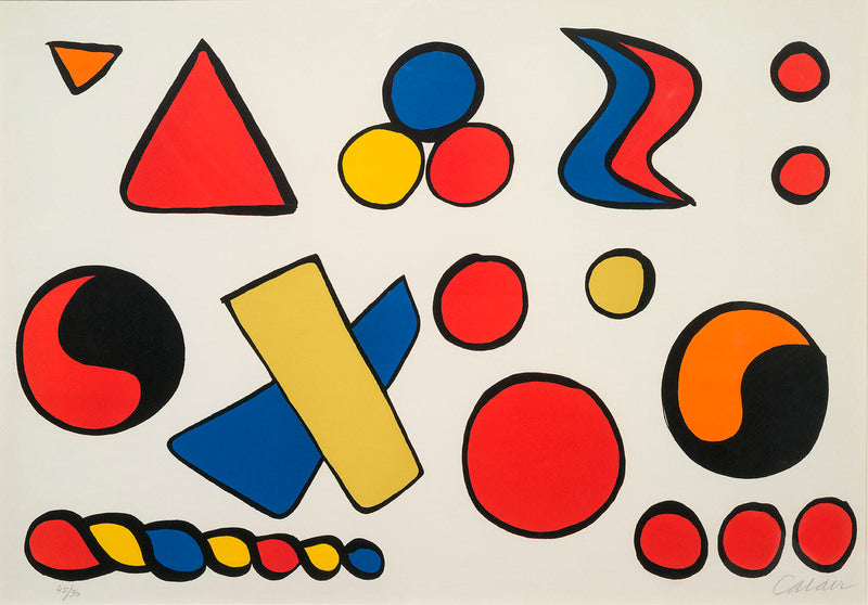 Alexander Calder Composition aux formes Géométriques 1965