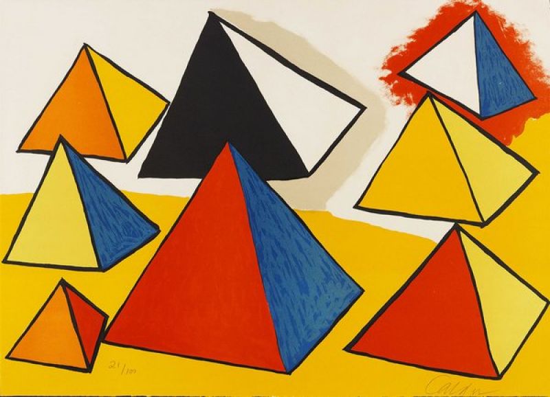 Alexander Calder Huit formes en Pyramides 1969 – Georgetown Frame Shoppe