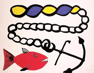 Alexander Calder Poisson pas Ancre 1965
