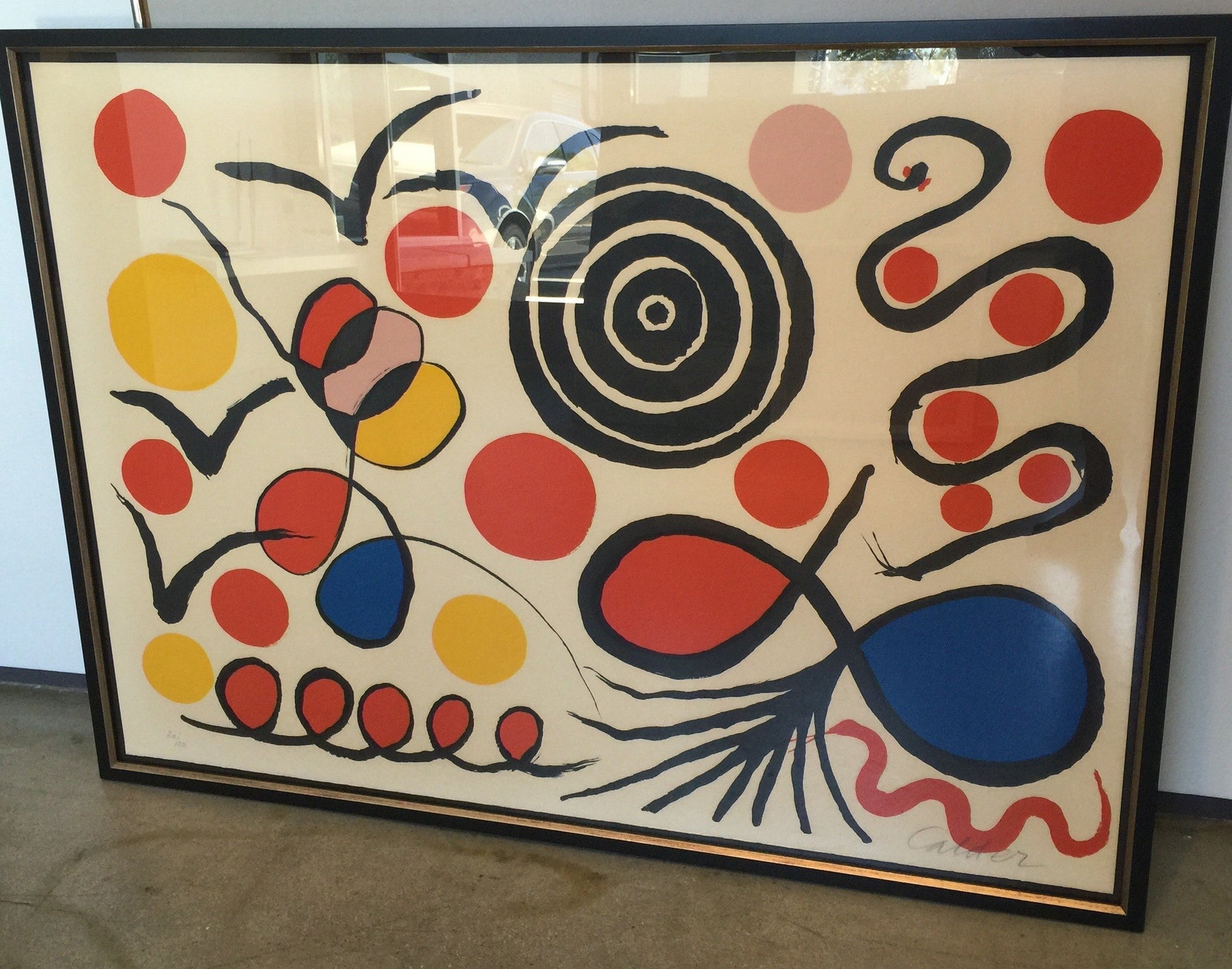 Calder Rug Alexander Calder Spiral, Loops and Birds 1970 – Georgetown Frame Shoppe