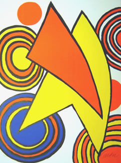 Alexander Calder The Triangles et Spirale 1973