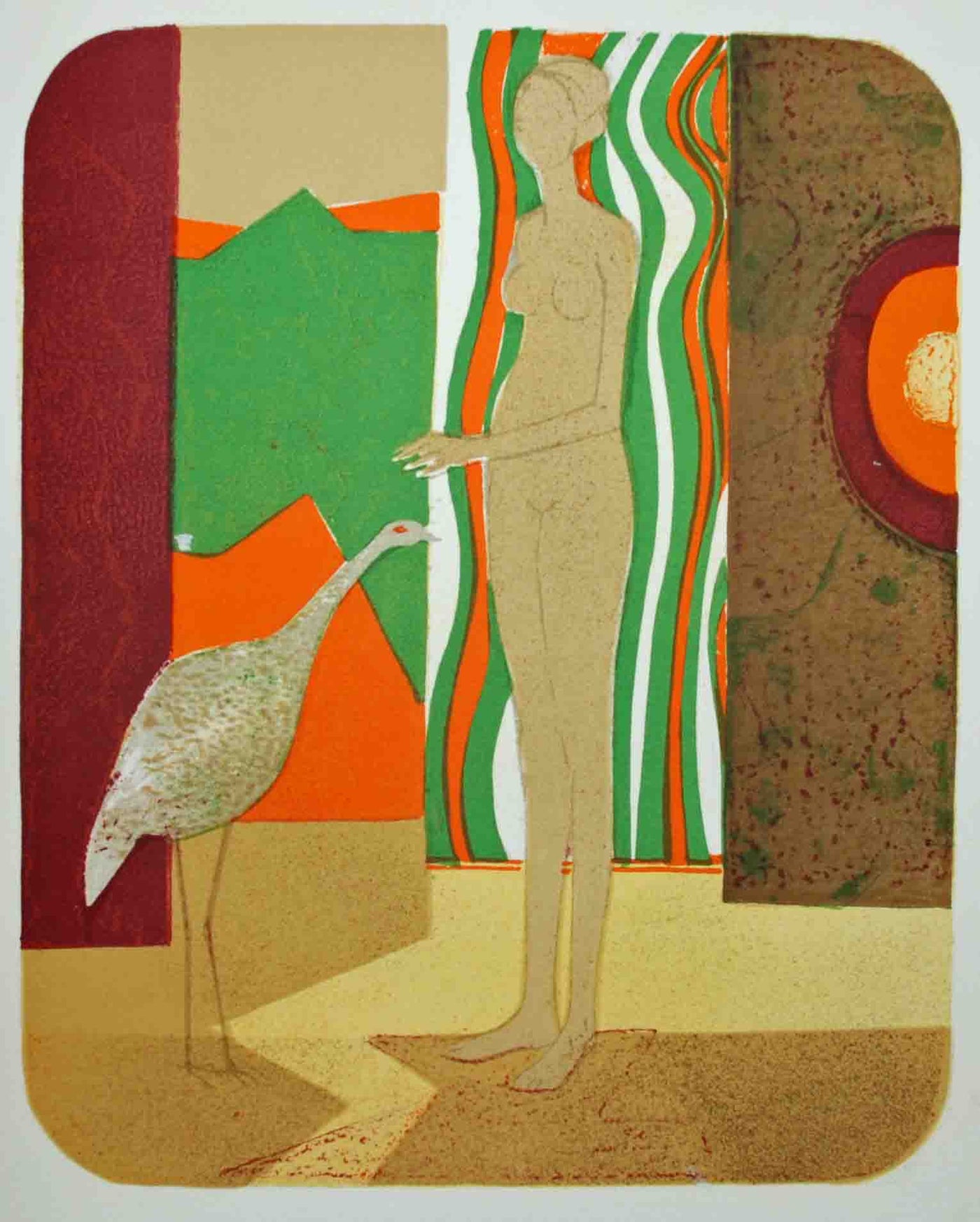 Andre Minaux La Femme et L'oiseau 1972