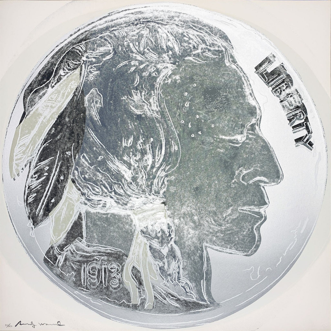 Andy Warhol Indian Head Nickel (Feldman II.385) 1986