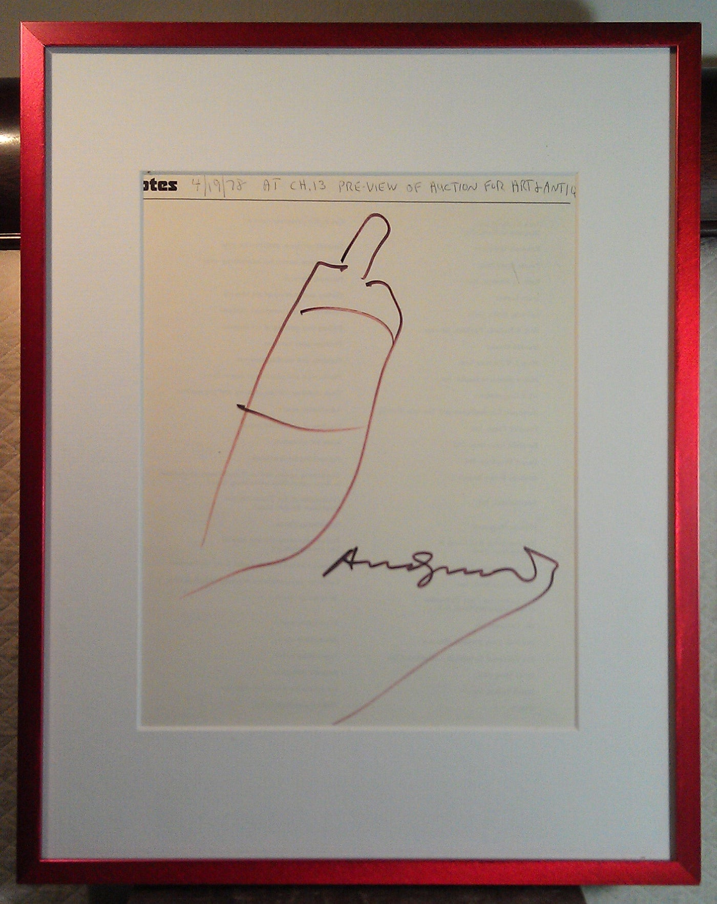 Andy Warhol Untitled (Wine Bottle) (110.122 (Warhol Foundation identification)) 1978