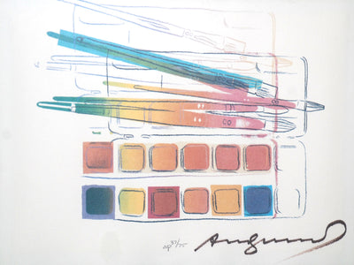Andy Warhol Watercolor Paint Kit with Brushes (Feldman II.288) 1982
