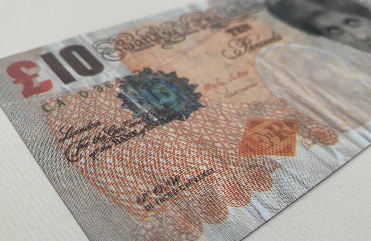 Banksy Di-Faced Tenner (10 GBP Note) (Includes signed letter of ...
