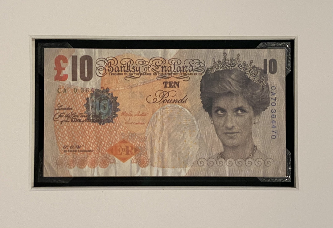 Banksy Di-Faced Tenner (10 GBP Note) (Includes signed letter of