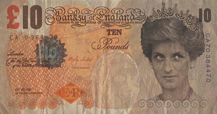 Banksy Di-Faced Tenner (10 GBP Note) (Includes signed letter of