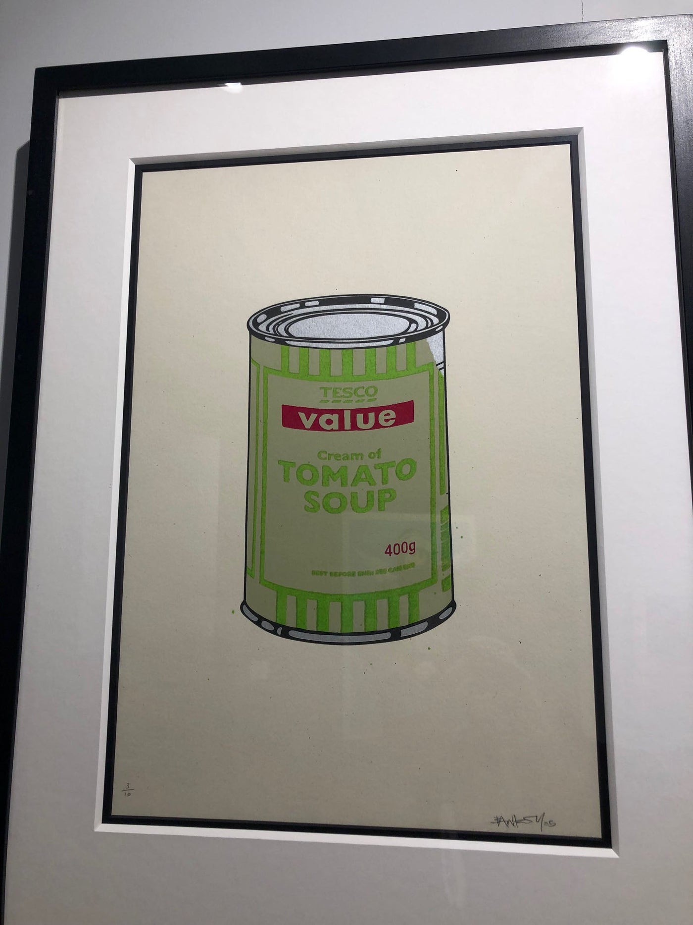 Banksy Soup Can (Sage Green/Lime/Cherry) 2005