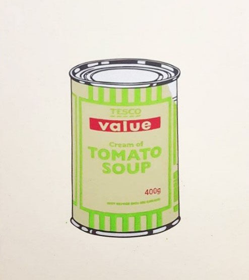Banksy Soup Can (Sage Green/Lime/Cherry) 2005