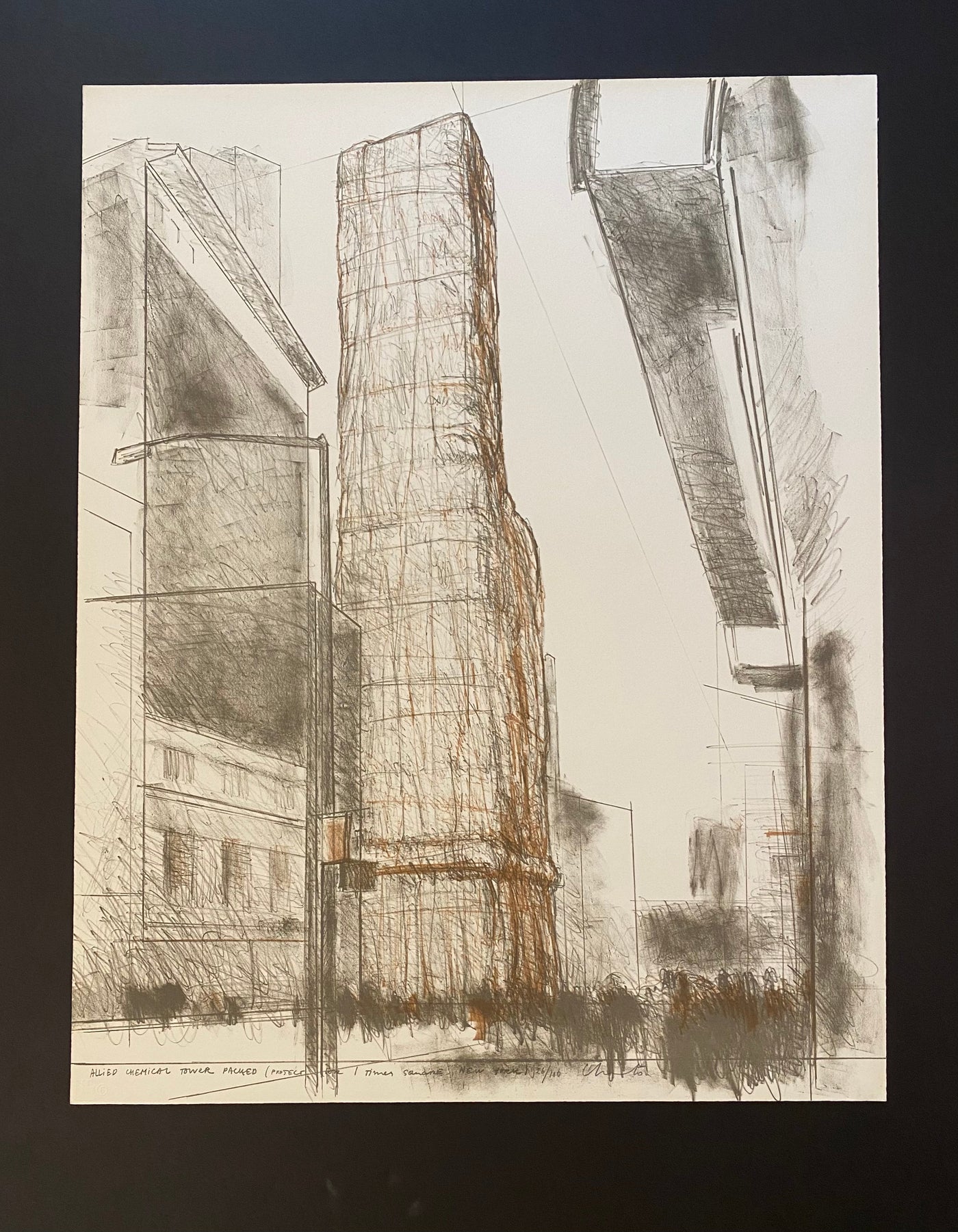 Christo Allied Chemical Tower Packed (Project for One Times Square, New York) 1971