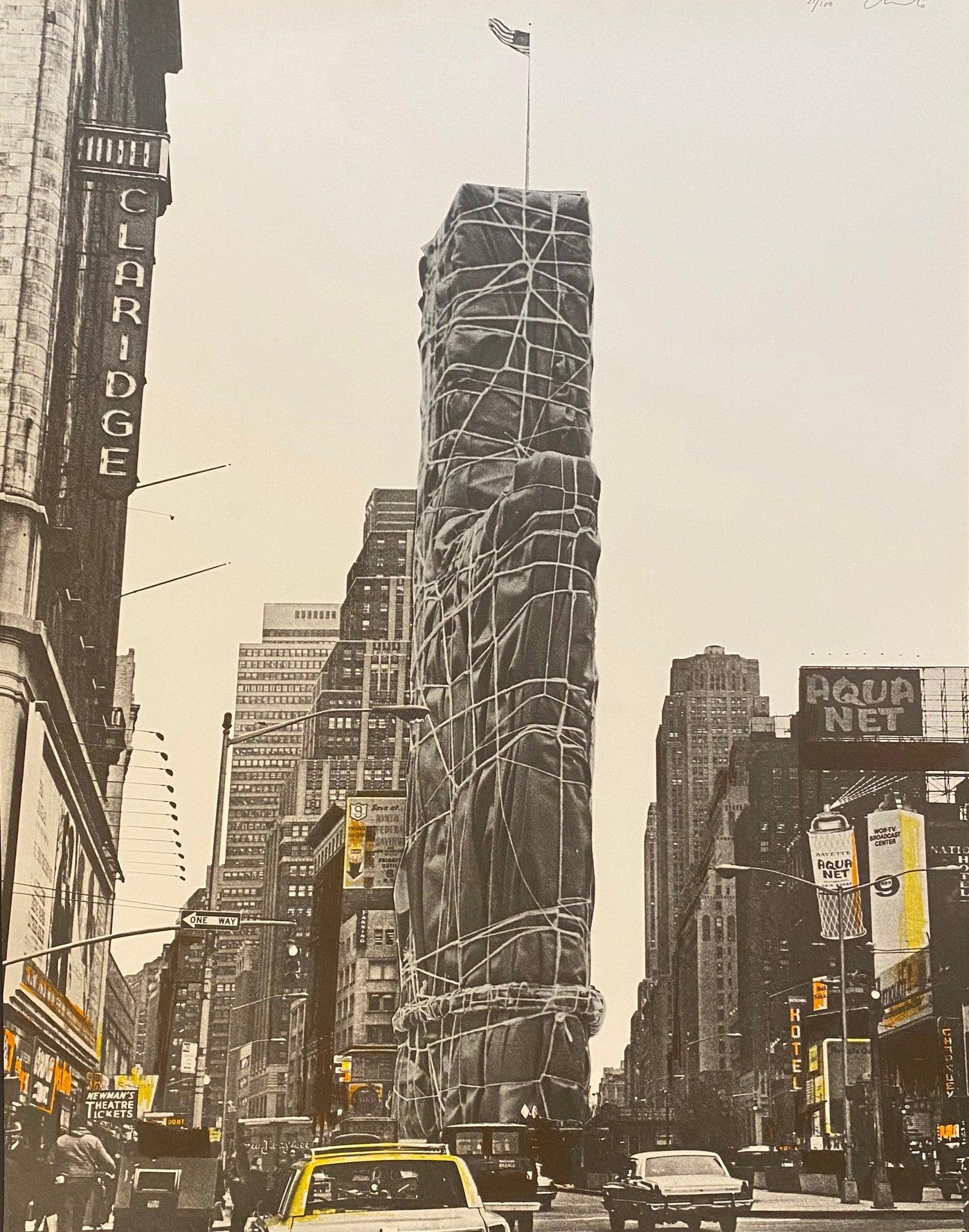 Christo Allied Chemical Tower Packed (Project for One Times Square, New York) 1971