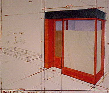 Christo Orange Storefront, Project 1964-1991 1990