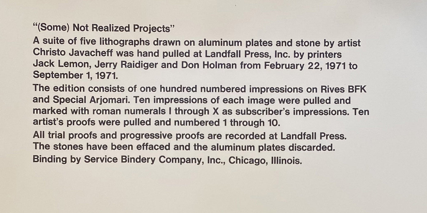 Christo (Some) Not Realized Projects (Schellman and Benecke 35) 1971