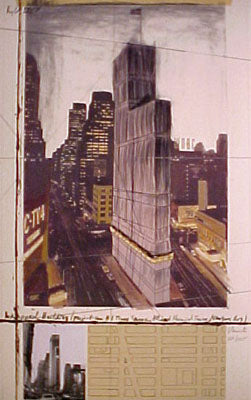 Christo Wrapped Building, Project for Times Square 1991