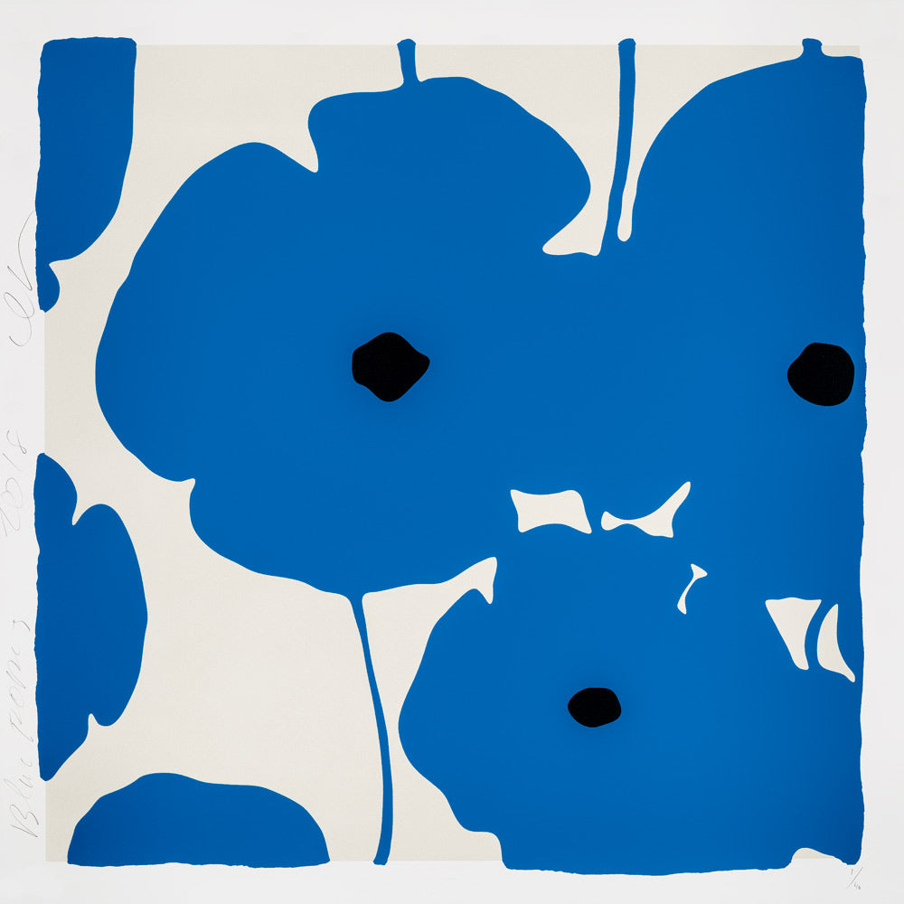 Donald Sultan Blue Poppies 2018