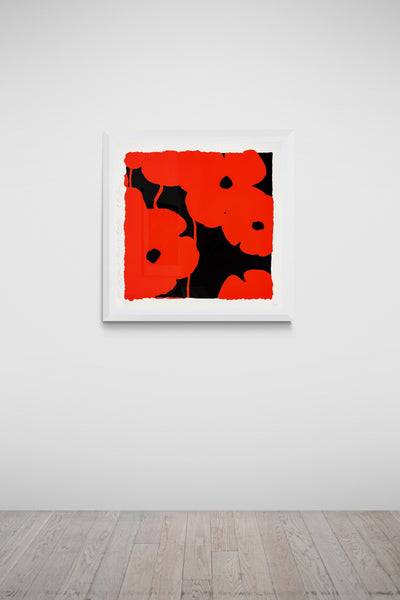 Donald Sultan Red Poppies, Aug 17, 2022 2022