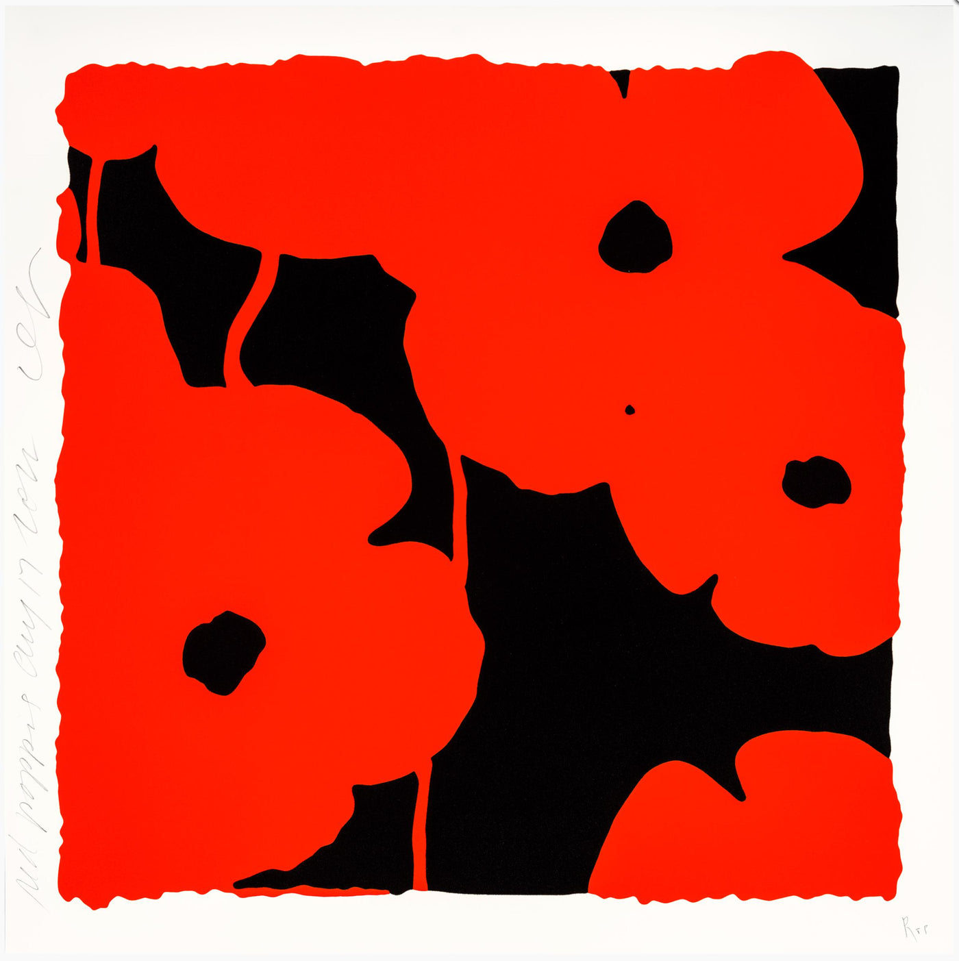 Donald Sultan Red Poppies, Aug 17, 2022 2022