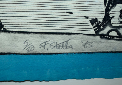 Frank Stella Swan Engraving Blue 1983