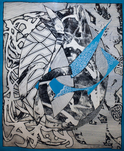 Frank Stella Swan Engraving Blue 1983