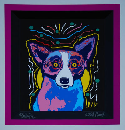 George Rodrigue It's Party Time: Pink Border (Homer p 167) 1997