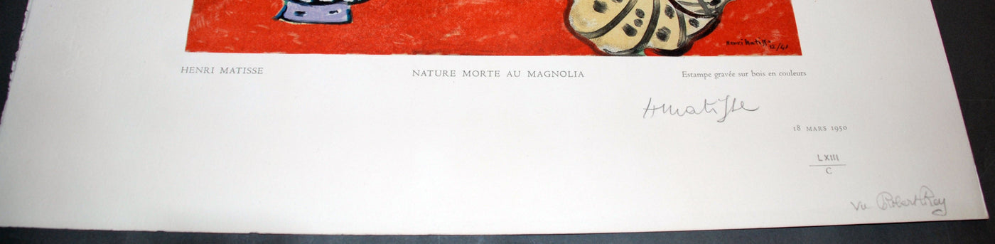 Henri Matisse Nature Morte Au Magnolia 1950