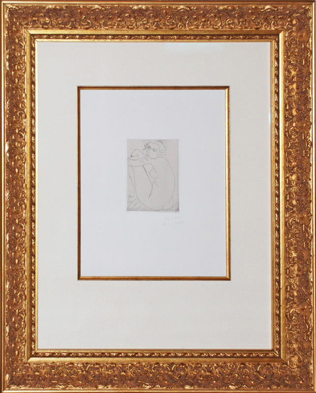 Henri Matisse Nu accroupi sur banquette rayee (Duthuit 209) 1929
