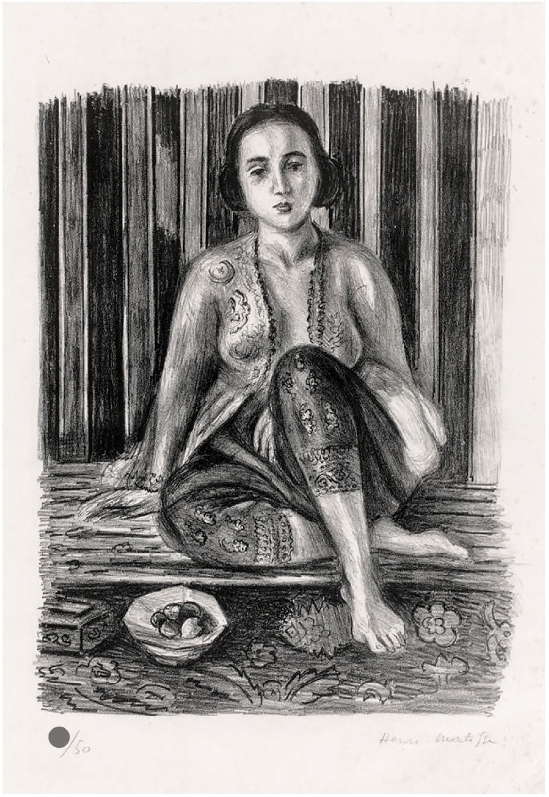 Henri Matisse Odalisque à La Coupe De Fruits (Duthuit 466) 1925