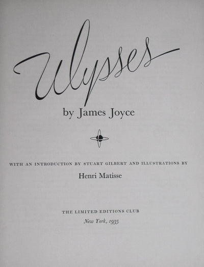 Henri Matisse Ulysses Title Page And Introduction (Duthuit 6) 1935