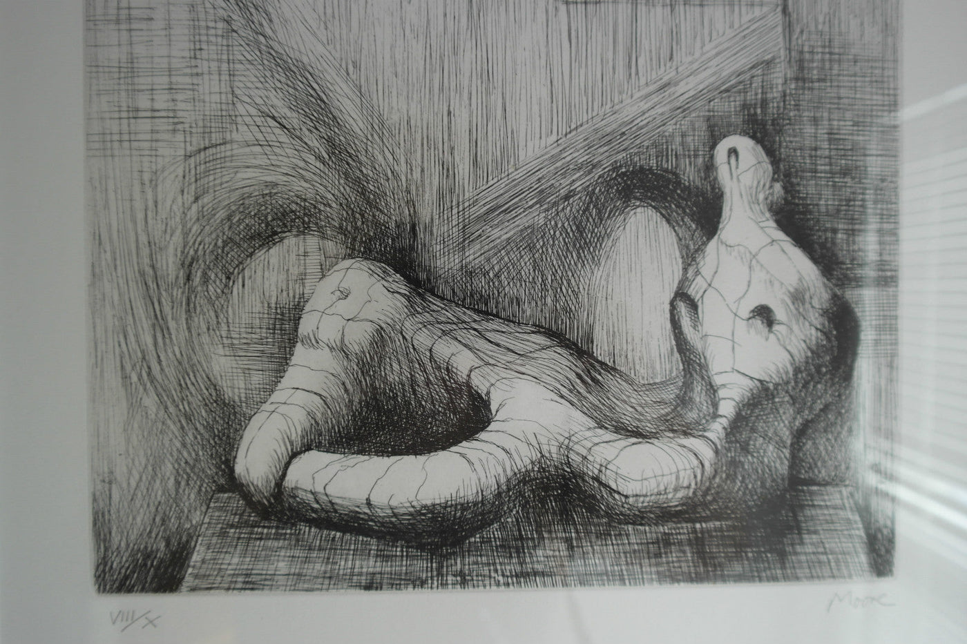 Henry Moore Reclining Figure, Piranesi Background 11 1979