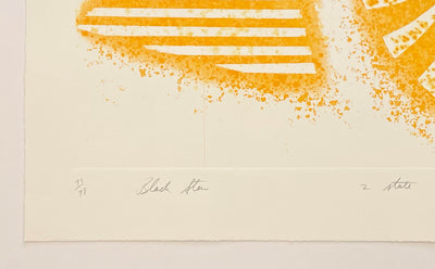 James Rosenquist Black Star (Orange 2nd State) 1978