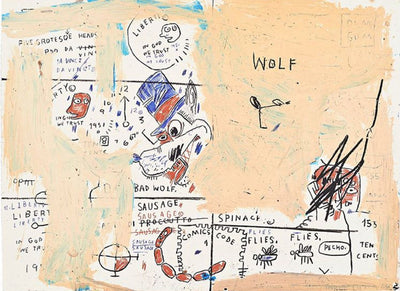 Jean-Michel Basquiat Wolf Sausage 2019