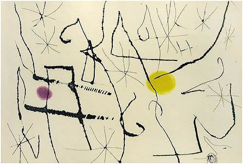 Joan Miro Cantic del Sol, Plate 13 (Dupin 843) 1975