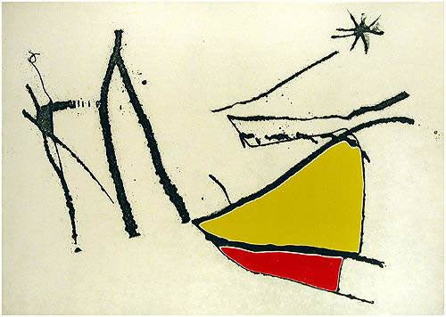 Joan Miro Cantic del Sol, Plate 24 (Dupin 860) 1975