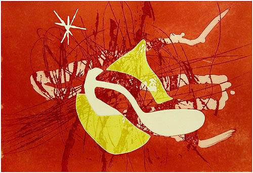 Joan Miro Cantic del Sol, Plate 25 (Dupin 861) 1975