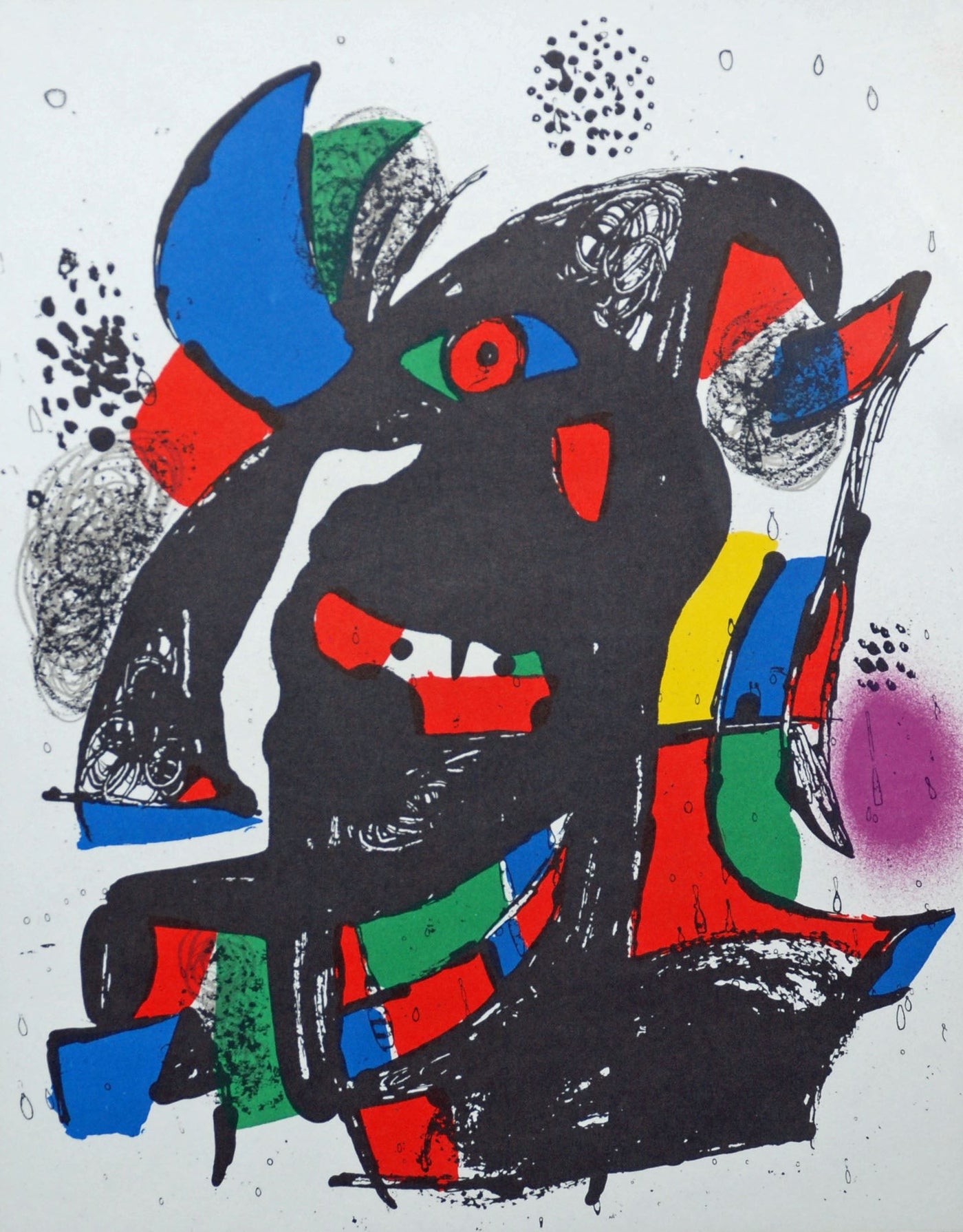Joan Miro Miro Lithographe IV, Plate III (Mourlot 1257, Cramer 249) 1981