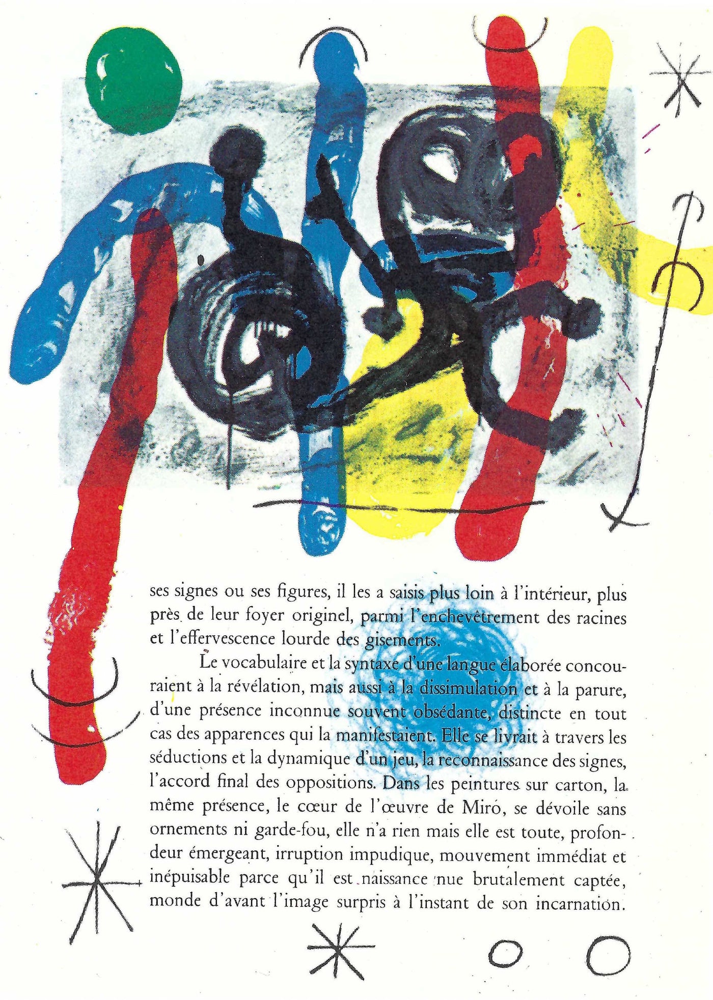 Joan Miro Miro: Peintures Sur Cartons (Cramer 102, Publisher: Maeght) 1965