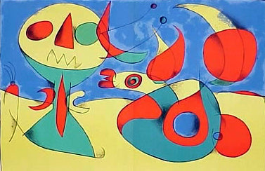 Joan Miro Oiseau Zephyr Plate 6 Derriere Le Miroir #87-89 (Artigas) (Cramer 34) 1956