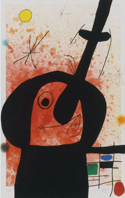 Joan Miro Penseur Puissant (Pensive Thinker) (Dupin 514) 1969