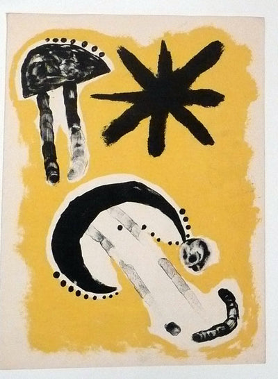Joan Miro Plate 2 Derriere le Miroir #57-58-59 (Cramer 26 Mourlot 195) 1953