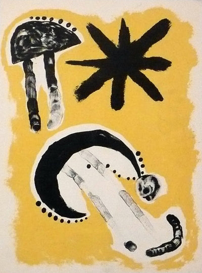 Joan Miro Plate 2 Derriere le Miroir #57-58-59 (Cramer 26 Mourlot 195) 1953