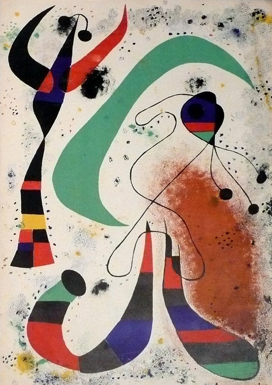 Joan Miro Plate 7 Derriere le Miroir #57-58-59 (Cramer 26 Mourlot 200) 1953