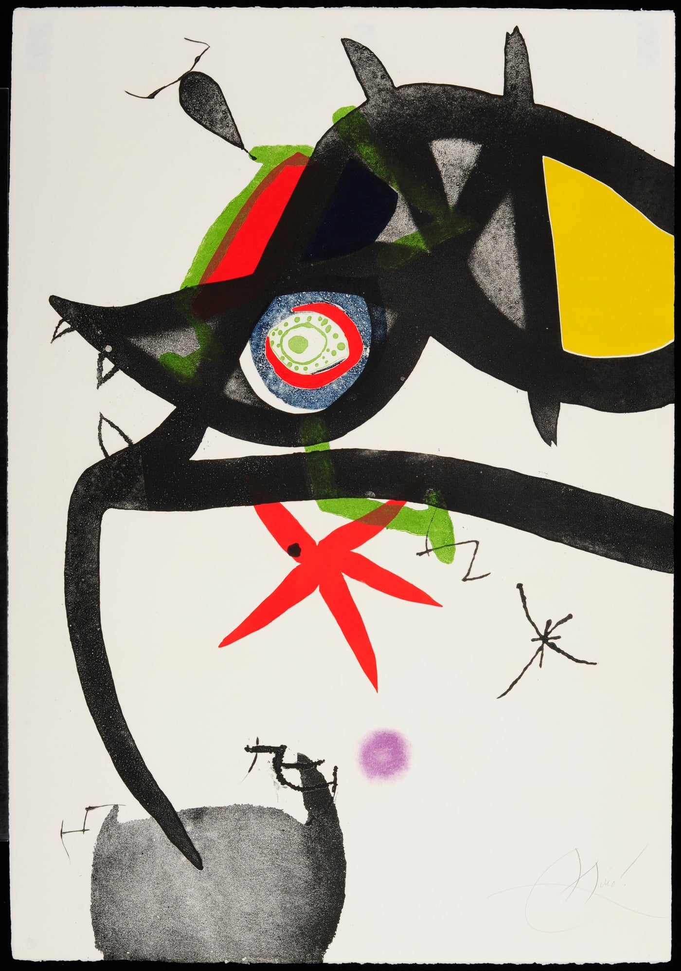 Joan Miro Quatre Colors Aparien El Món…, Plate IV (Cramer 213) 1975