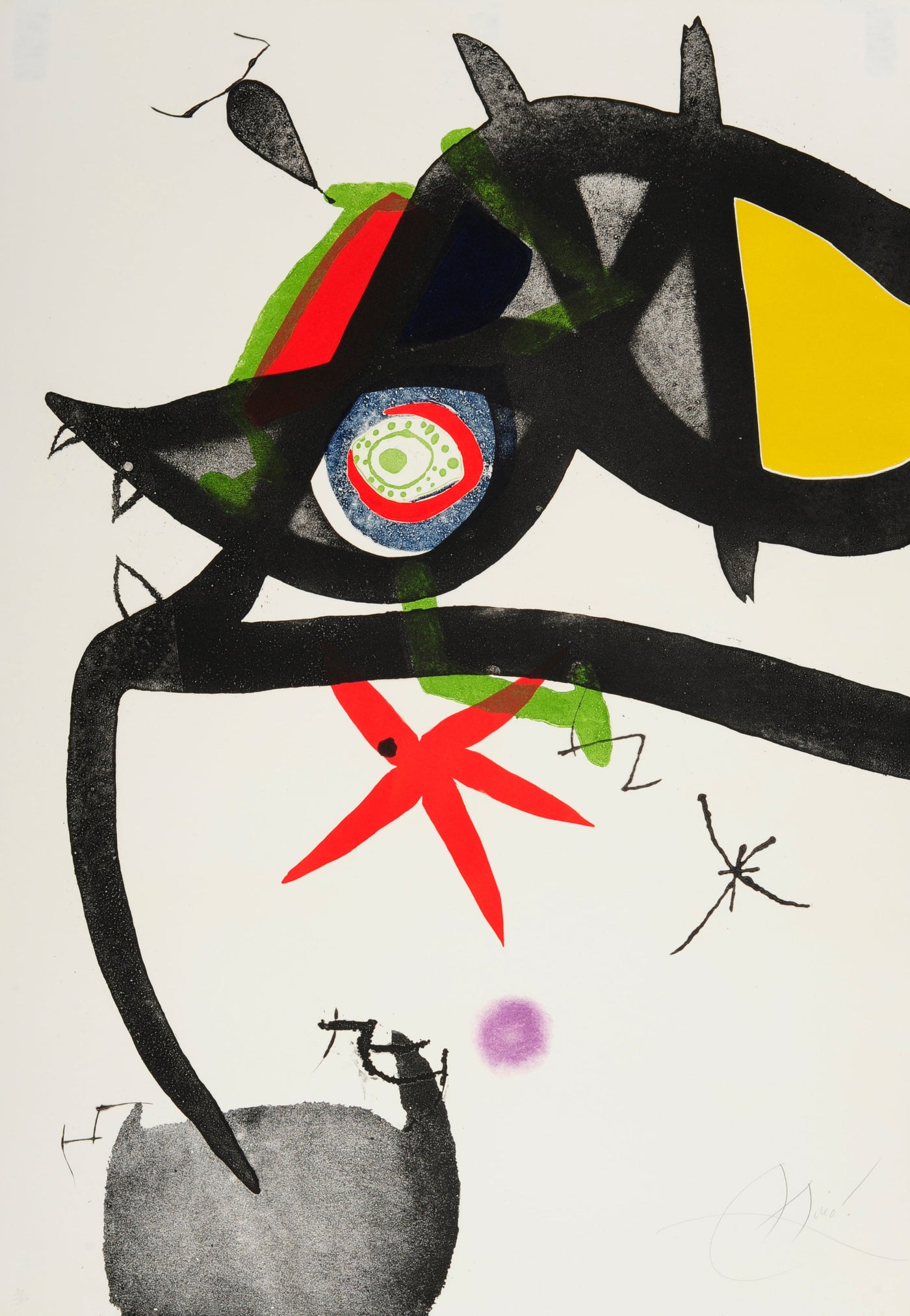 Joan Miro Quatre Colors Aparien El Món…, Plate IV (Cramer 213) 1975