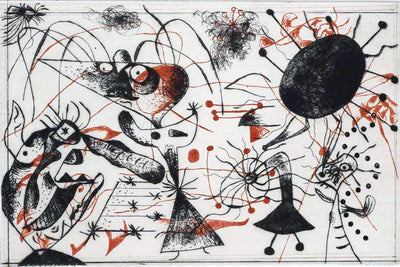 Joan Miro Série noire et rouge (Dupin 35) 1938