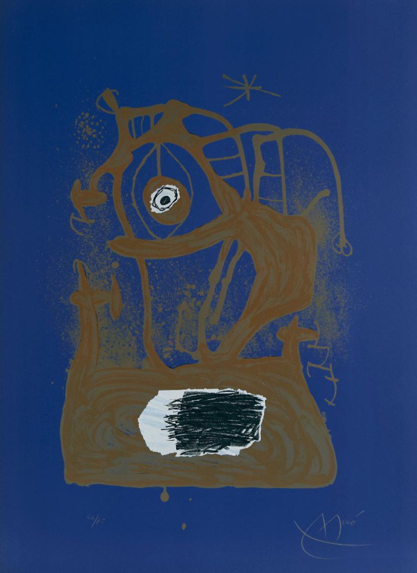 Joan Miro The Tempest - Indigo (Maeght 602) 1969