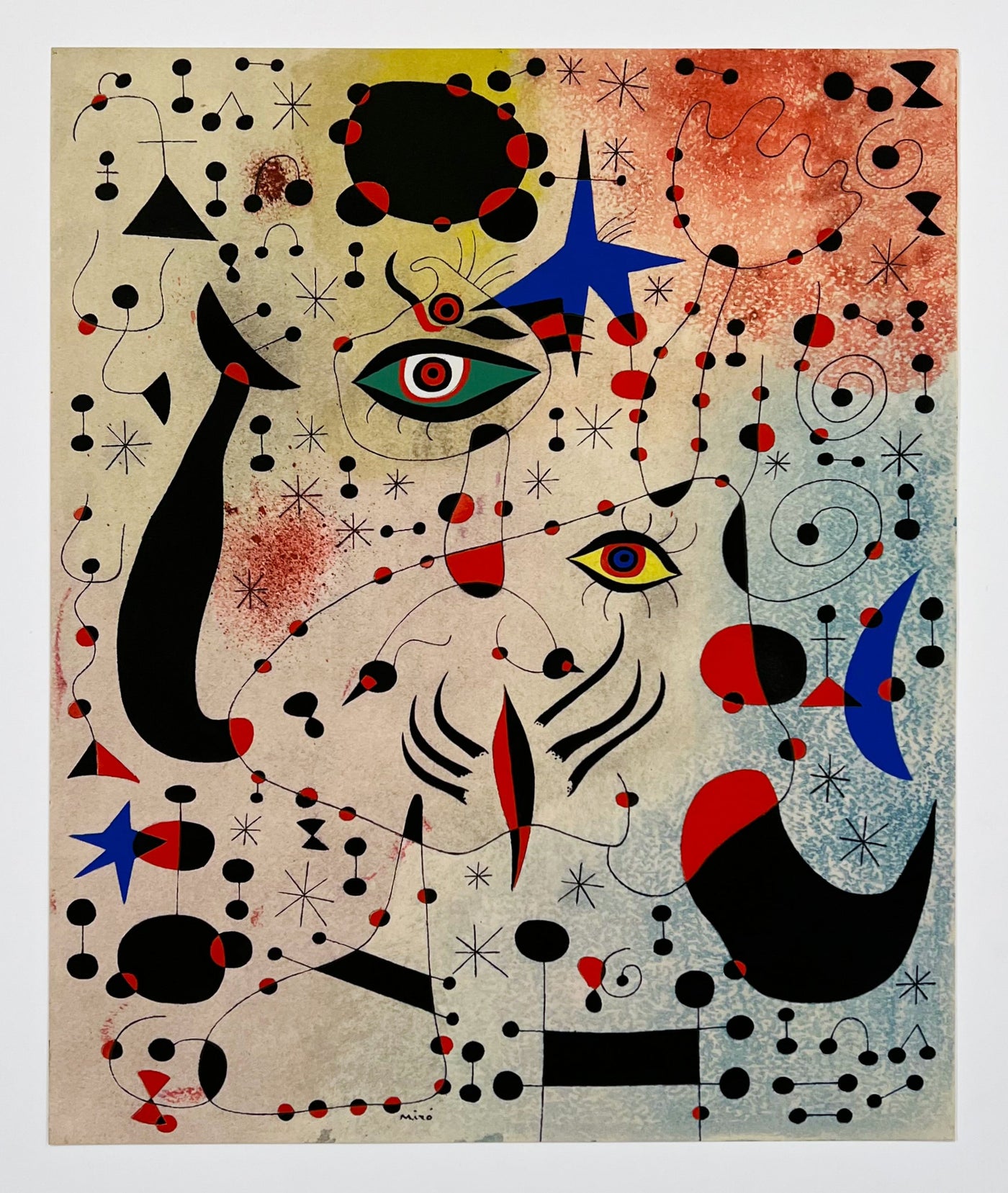 Joan Miro (after) Chiffres et constellations amoureux d'une femme (Ciphers and Constellations in Love with a Woman), Plate XIX (Cramer No. 58) 1959